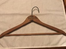 SHULMAN CLOTHING STORE VINTAGE WOOD HANGER, NORFOLK, VA.