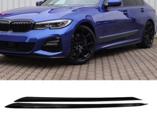 BMW G20 G21 M sport performance side skirt skirts extensions blades matte black.