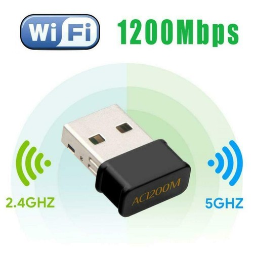 USB 1200Mbps Dongles Adapter Wifi Win/Mac 802.11AC Dual Band Receiver US - Picture 2 of 8