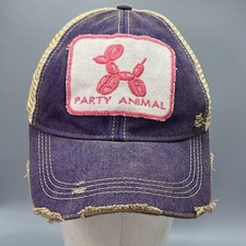 The GOAT Stock Happy Animal Distressed Trucker Hat Cap