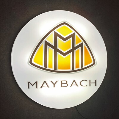 MAYBACH LED WANDLEUCHTE SCHILD LOGO GARAGE AUTOMOBILIA AUTO AUTO ZEPPELIN exelero