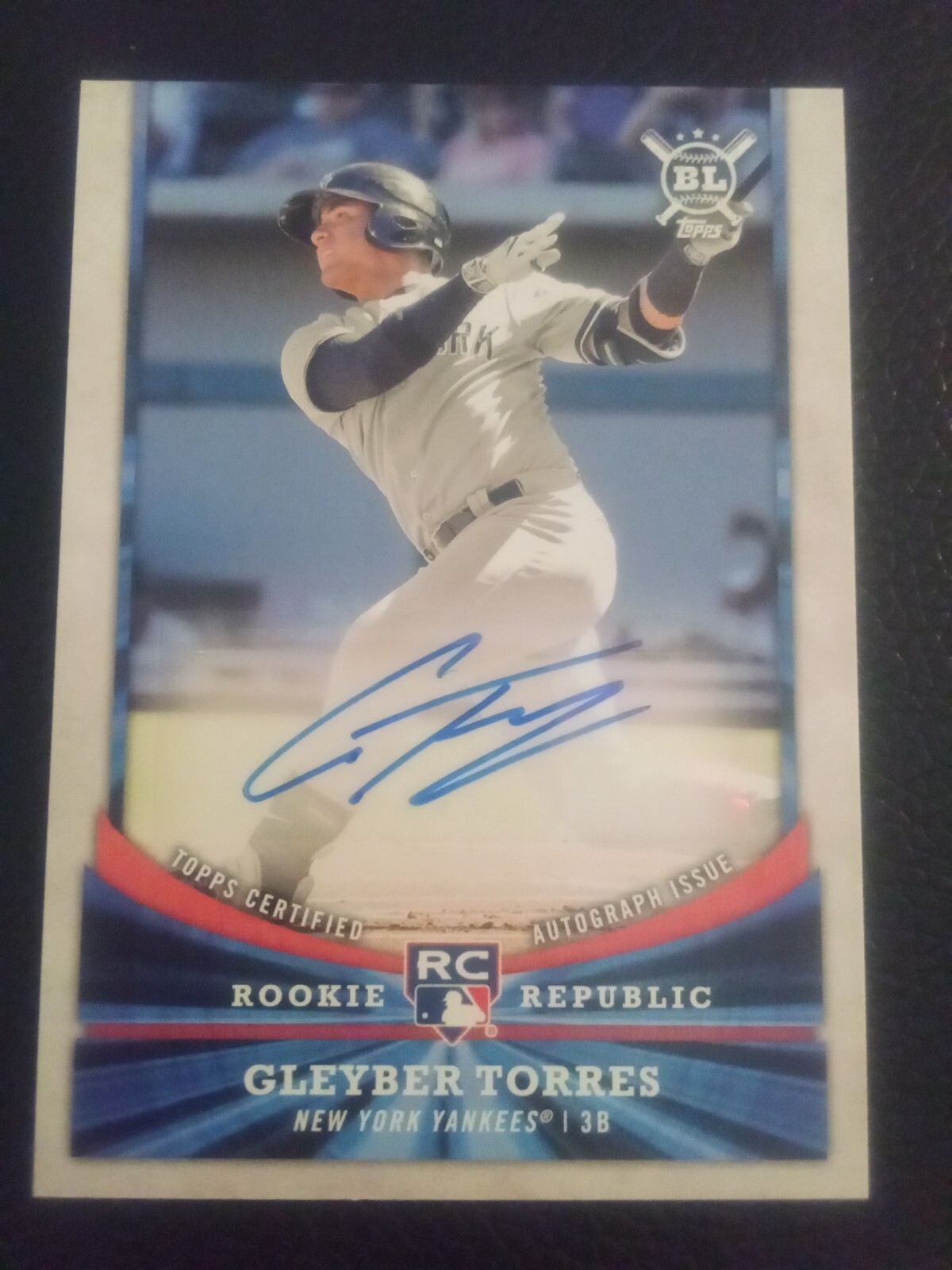 2018 Topps Gleyber Torres Big League Rookie Republic Auto #RR-GT Yankees Mint