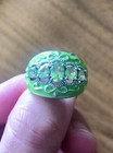 Vibrant Green Peridot Gemstone & Enamel Sterling Silver 925 Ring — photo 2