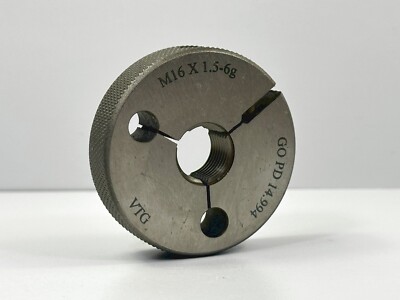 Vermont VTG M16 X 1.5-6g GO PD 14.994 Thread Inspection Ring Gage Used 1pc