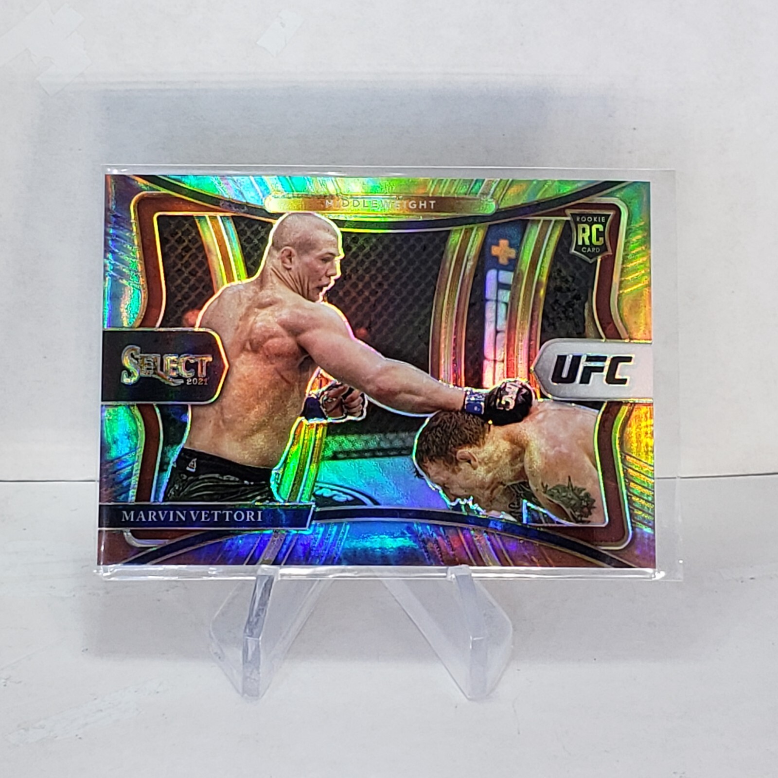 MARVIN VETTORI 2021 Panini Select UFC Premier Level Tie-Dye Prizm SSP RC /25