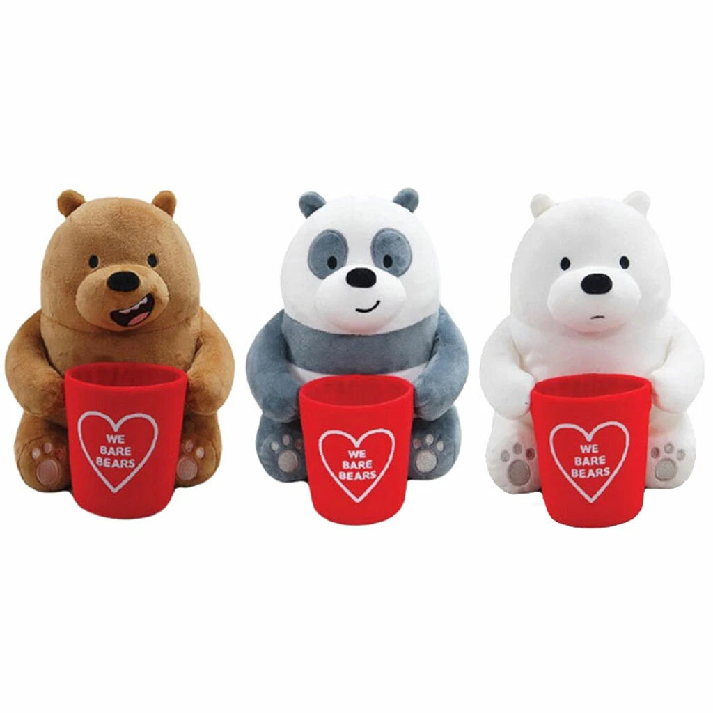 We Bare Bears poupée en peluche ours de glace/grizzly/panda jouet