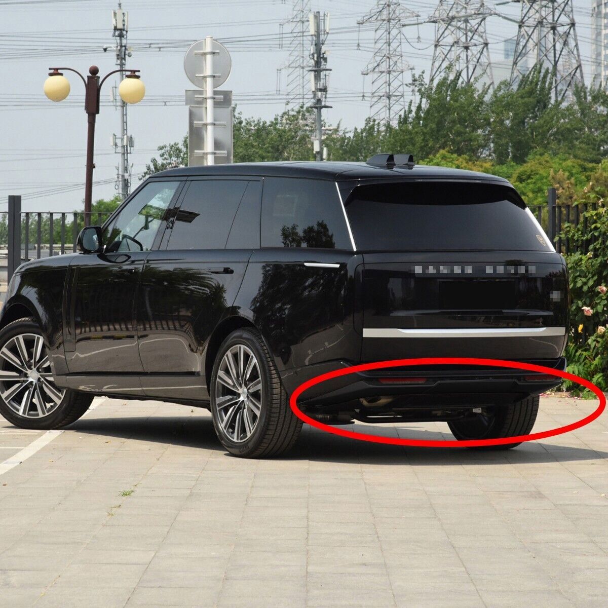 Black Front Rear Diffuser Bumper Lip Fit for Land Rover Range Rover ...