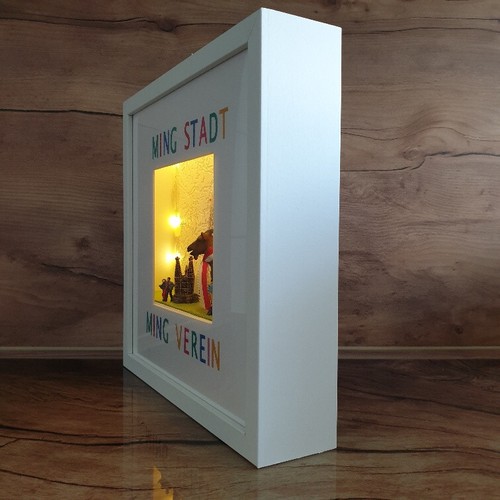 Kölsche Dioramas im 3D Rahmen weiß,1.FC.Köln, Kölsches Lebensart,Verein + Stadt - Bild 3 von 4