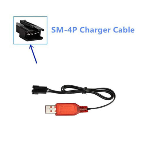 2×7.4V 700mAh SM-4P Plug with USB Charger Li-ion Battery for RC Car Boat Truck - Picture 6 of 6