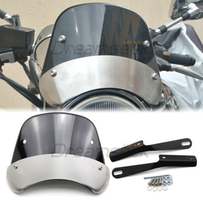 Windschutzscheibe Deflektor für Harley Honda Universal 6.5''-9.45'' Scheinwerfer