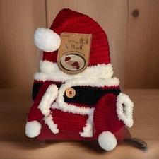 Santa Baby Outfit 0-6 months I Am Always So Dorable Hand Crocheted NEW