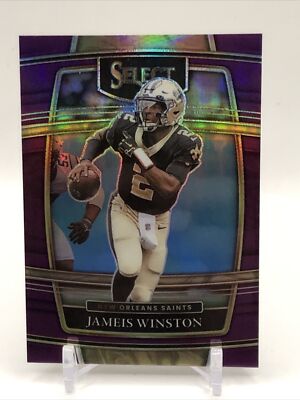 2021 Panini Select Concourse Purple Prizm /75 Jameis Winston #25 New Orleans