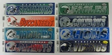 Vtg NFL Football CHOOSE YOUR TEAM Bumper Sticker Wincraft YOU PICK CHOICE 12x3