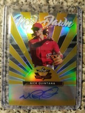 2019 LEAF VALIANT BASEBALL NICK QUINTANA gold NEW DAWN ROOKIE RC AUTO /10 ssp