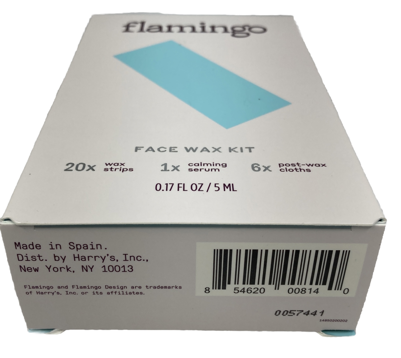Flamingo FACE WAX KIT each kit contains 20x Strips 1x Calming Serum 6x Cloths