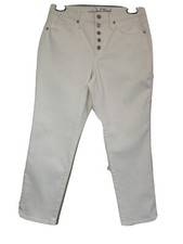 Women  s High-Rise Straight Cropped Jeans Universal Thread White 8