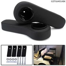 Pair For Universal Club Car Golf Cart Armrest Cushion With Cup Holder Rear Seats