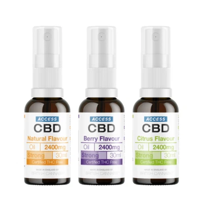ACCESS CBD® CBD Oil, Strong CBD, 2400mg, Natural Ingredients, Vegan (30ml)
