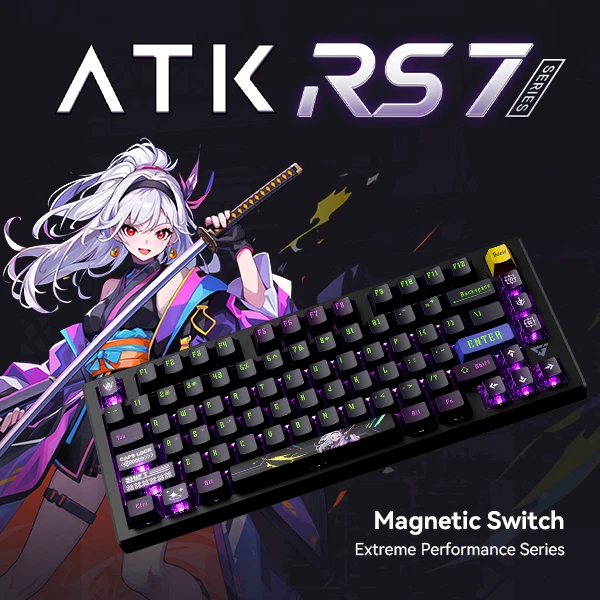 ATK RS7 Pro RGB Gaming Keyboard – Hall Effect 8KHz Wired CNC Aluminum 75% Layout - Image 2 of 4