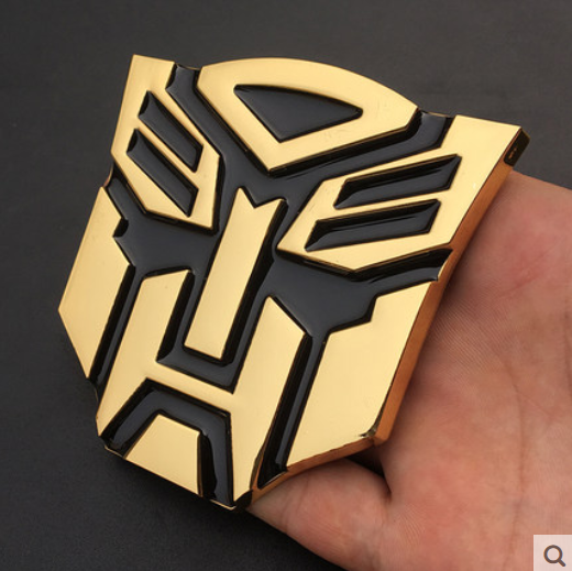 Front Grille Transformers Emblem Car Badge Transformers Gold/Black Car