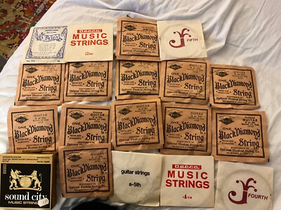 Mixed Lot of 20+ Vintage Guitar Strings New