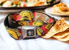Buckle-Down Adjustable Belt Ford Mustang Buckle Taco Motif Design Seat Belt