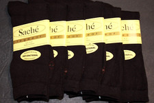 6 pairs Women's Bamboo Cotton Casual Dress Socks Boot Brown 9-11 sz4-10