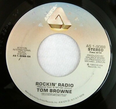Tom Browne   Rockin' Radio / Angeline 45 rpm record