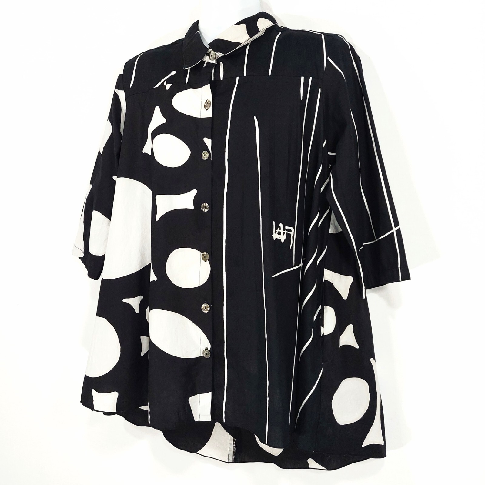 Adverb Batik Art Abstract Pattern Monochrome A-Li… - image 2