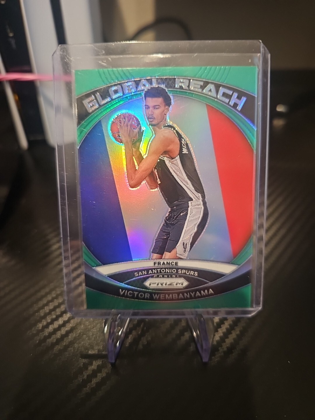 2023-24 Panini Prizm - Global Reach Green Prizm #2 Victor Wembanyama (RC)