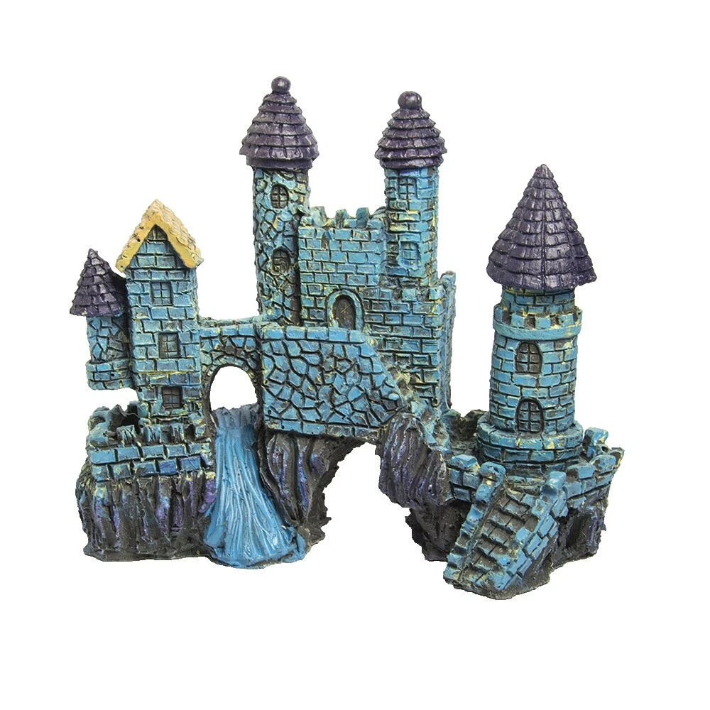 Acuario del Polyresin sintético Castillos