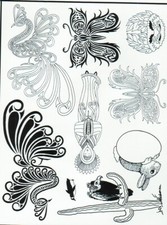 Unmounted Rubber Stamp Plate, Unmounted/Uncut Pink Rubber Stamps