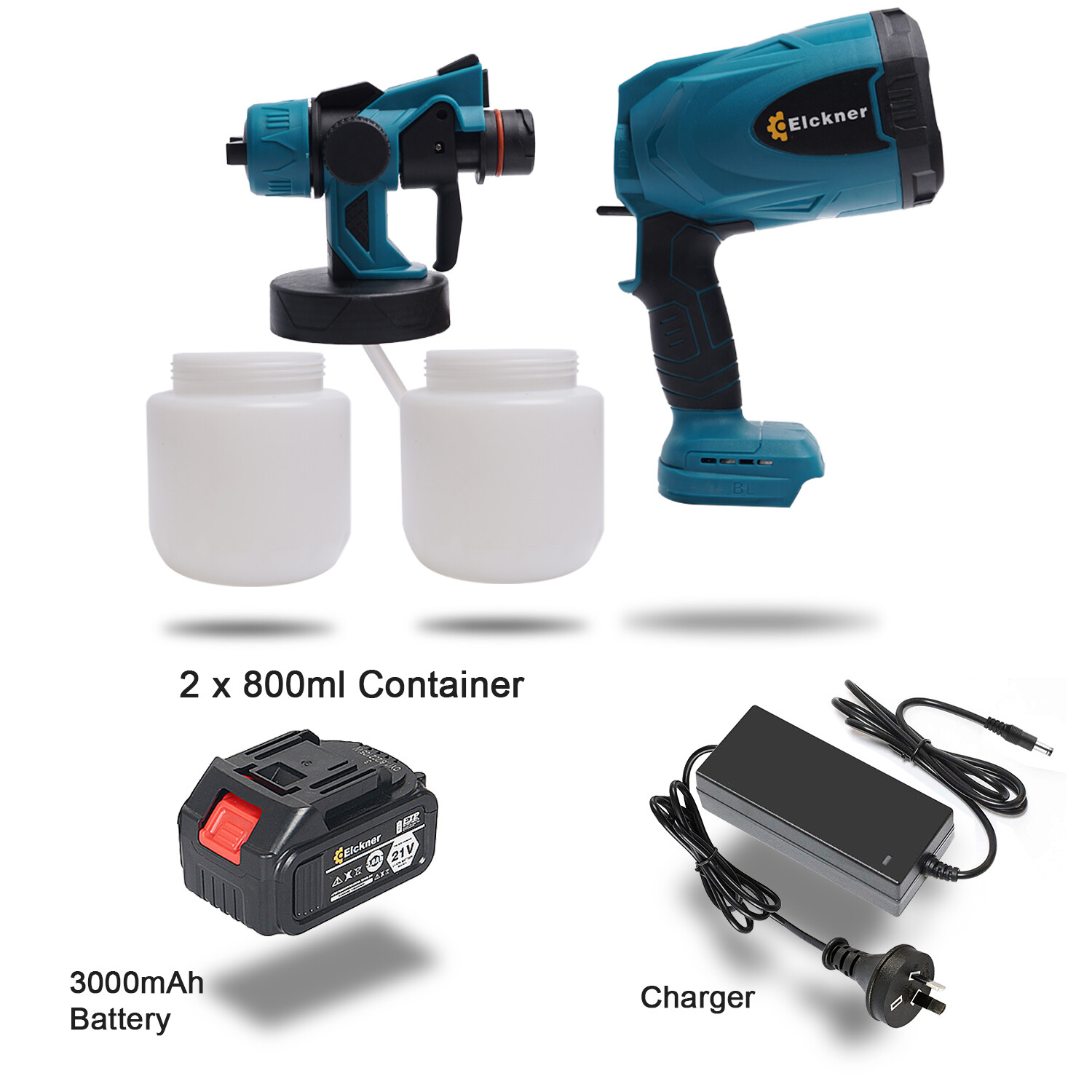 Cordless Electric Spray Gun Airless Paint Sprayer HPLV For Makita 18V