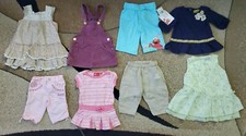 Lot of 8 Baby Girl Clothes Dress,Pants,Tunic Guess/Zara/Puma Size 12 Month
