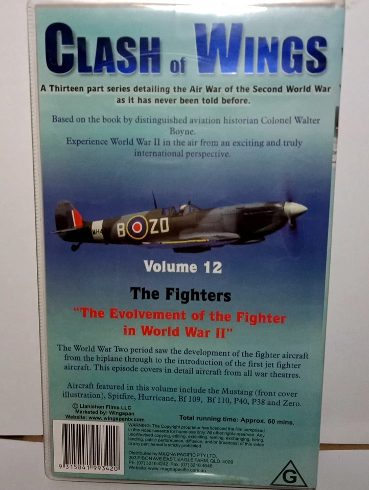 Clash of Wings Lot of 2 VHS Tape Set The Bombers & The Fighters Volumes 12 & 13 - Image 3 of 4