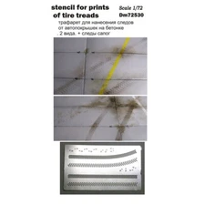 Photoetched Stencil for Prints of Tire Treads DanModels 72530 For Scale Kit 1:72