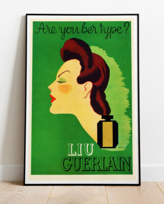 Liu Guerlain Parfum Retro Vintage Repro Werbung Poster / 36''x24''