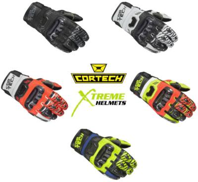 Cortech Revo Sport ST Mens Gloves Short Cuff Leather Pre-curved Fingers S-3XL