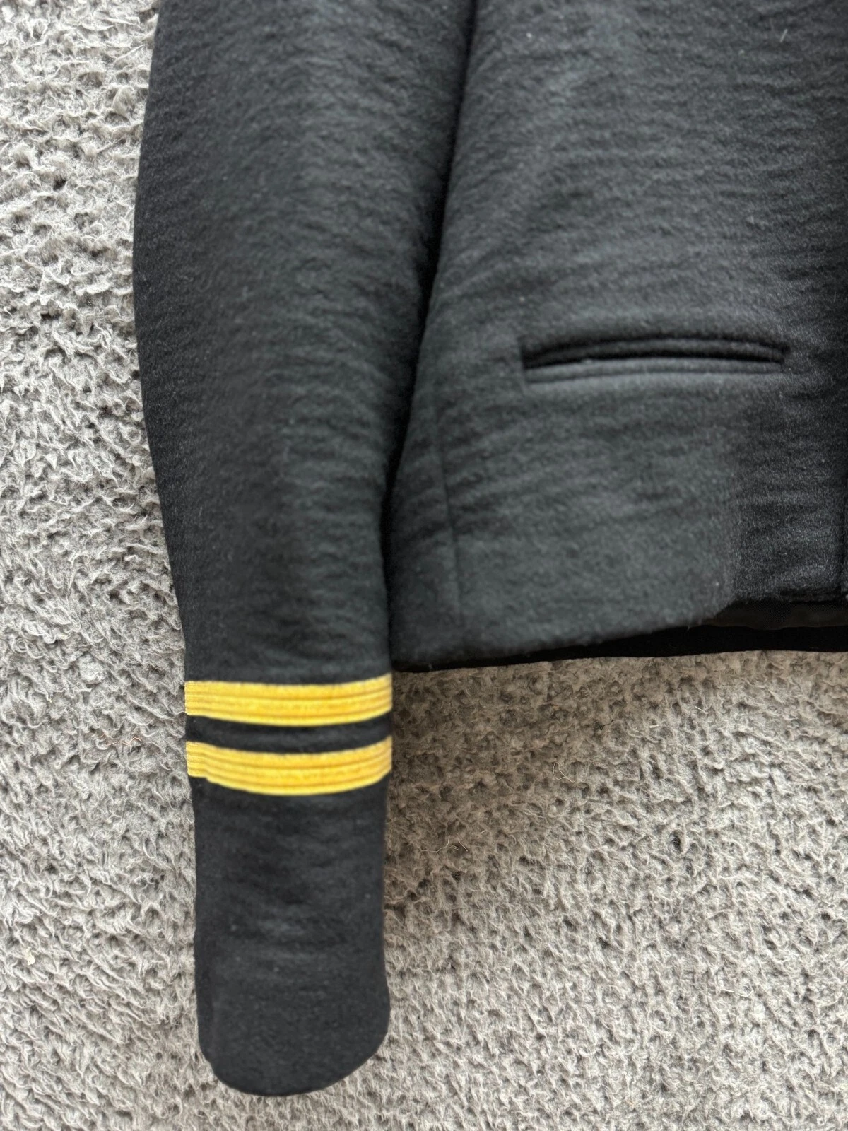 Giacca da capitano Celine nera in cashmere Spencer donna taglia 40