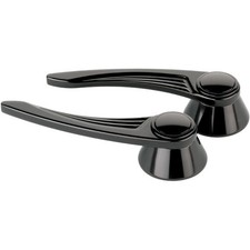Billet Specialties Ball Milled Billet Door Handles Black Anodized Finish