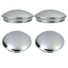 Four Vintage 8 Inch Baby Moon Chrome Center Caps For Smoothie Wheels