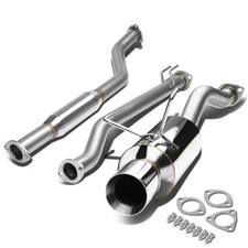 4 Rolled Muffler Tip Racing Catback Exhaust System For 02-05 Honda Civic Si Ep3 4 Rolled Muffler Tip Racing Catback Exhaust System For 02-05 Honda Civic Si Ep3