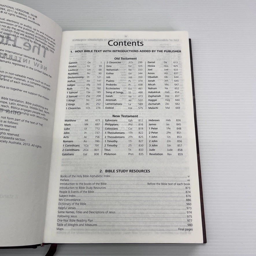 The Holy Bible NIV New International Version - Bible Society Australia Hardcover - image 4 of 4