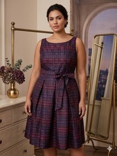 Jessica Howard Dark Multi Floral  Wrap A-Line Midi Dress Size 12