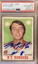 Brad Park 1970 OPC #67 Rookie Card PSA DNA Authentic Auto 10 Rangers HOF Legend