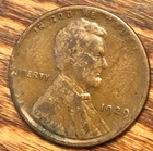 1929 Lincoln Wheat Cent Streaky Woody Improper Alloy Unique Eye Appeal Error