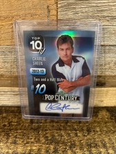 2026 Leaf Metal Pop Century Charlie Sheen Top 10 TV Auto Prismatic Platinum #/15