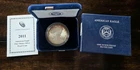 2011-W 1oz .999 Silver American Eagle Proof w/ Box & COA #1