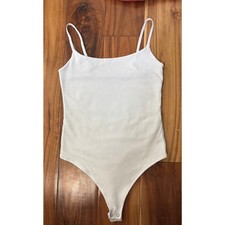 Abercrombie Fitch White Cami Bodysuit Size Small