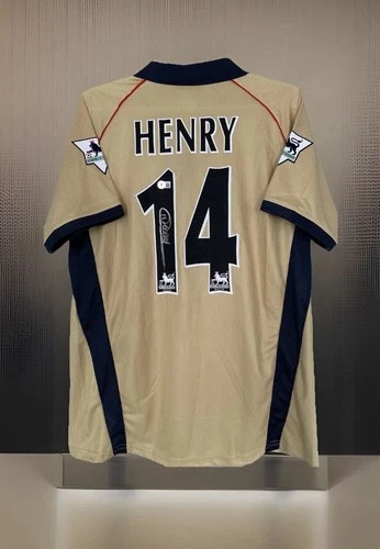 Thierry Henry Signed Autographed Arsenal FC Jersey Soccer Shirt with Beckett COA